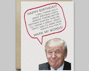 Donald Trump Card - Funny Birthday Card