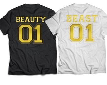 Beauty beast, beauty-and-the-beast-shirt, beauty beast shirts, couples shirts, boyfriend girlfriend shirts.
