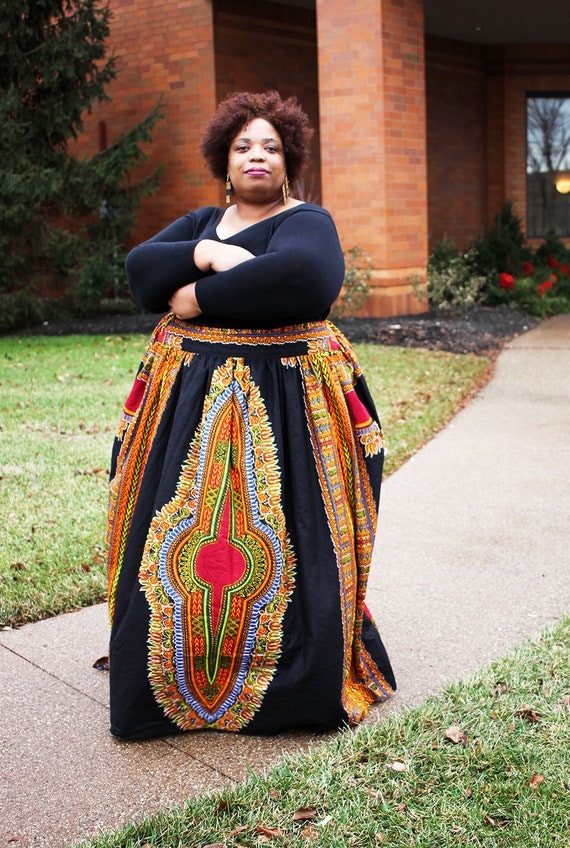 Authentic Dashiki Plus  Size  African Maxi  Skirt Plus  Size 