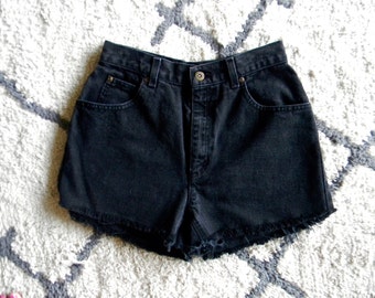 Black High Waisted Cutoffs