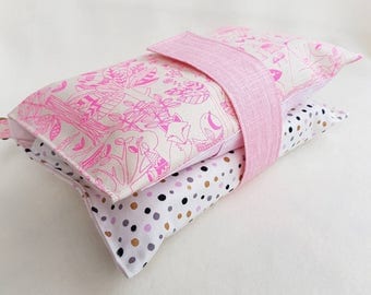 Nappy Clutch in Pink Animal & Random Dots! Diaper Clutch, Nappy Bag, Diaper Wallet, Nappy Wallet, Great gift for new mums and Baby shower!
