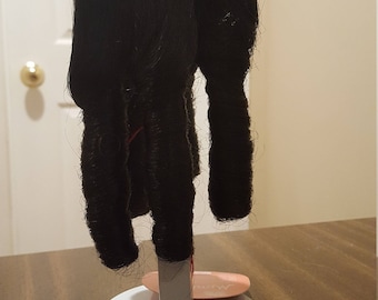 Beautiful Vintage Monique Jullien 3 Black 8-9" Doll Wig