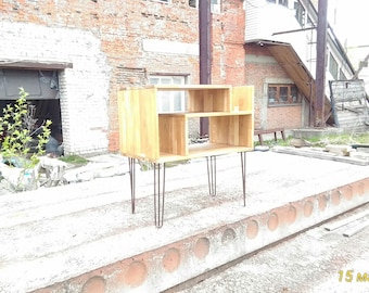 Vinyl Record storage, Record Player Cabinet, Media Console, Record player stand, Hairpin legs