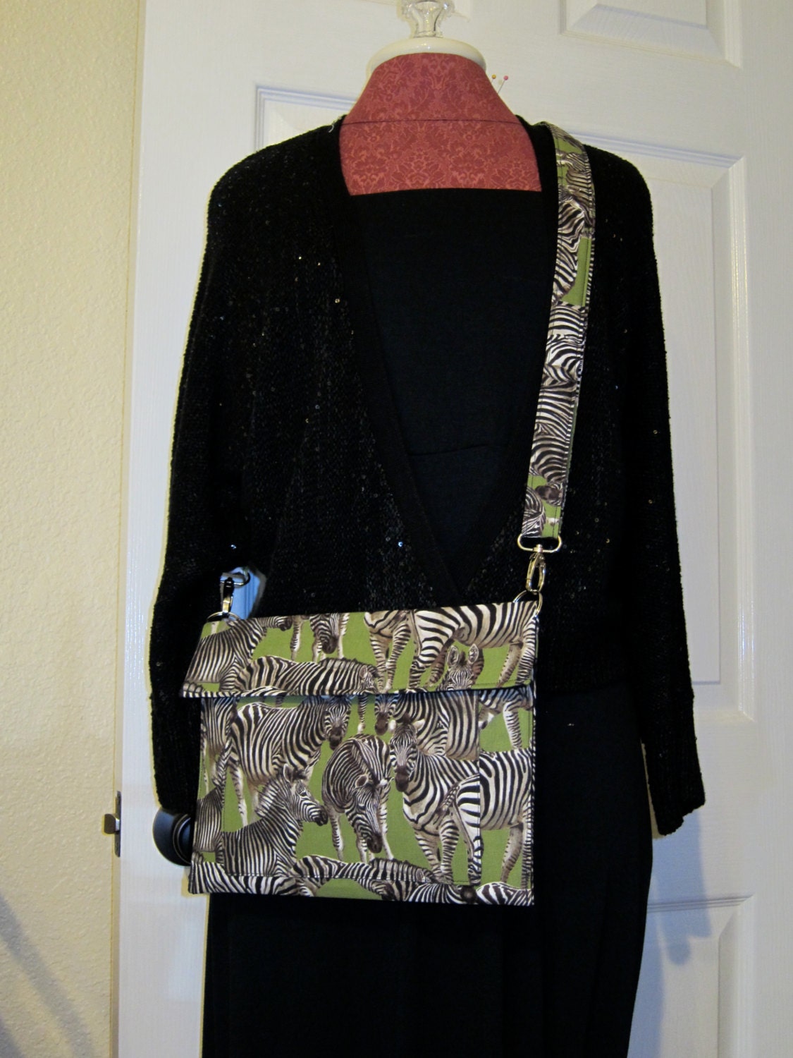 zebra cross body bag