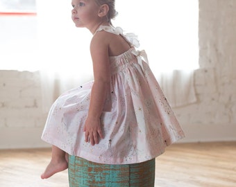Girls Mermaid Dress - Toddler Mermaid Dress - Pink Mermaid Dress - Mermaid Sundress - Beach Dress - Mermaid Beach Dress - Twirl Dress
