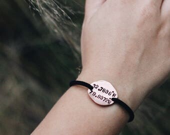 Longitude Latitude Bracelet, Custom Coordinates, Coordinate Bracelet, GPS Coordinate Bracelet, Dainty Bracelet, Coordinate Jewelry
