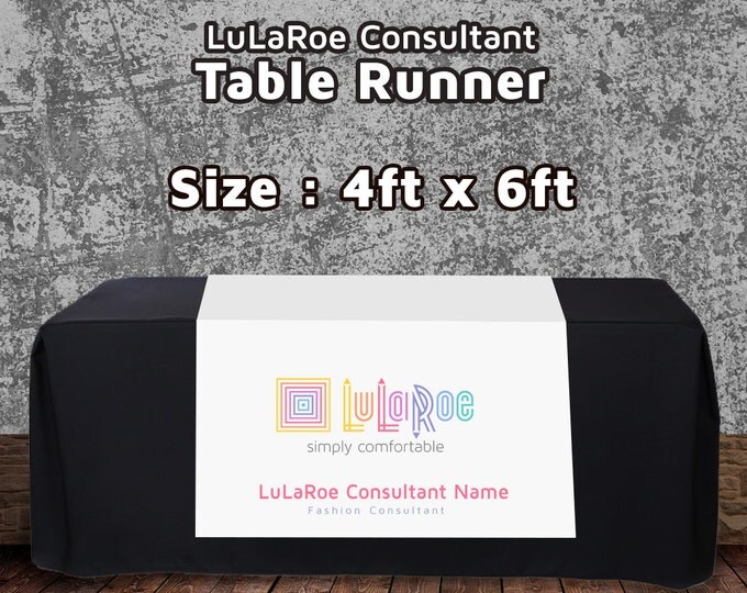 4ft Lualroe Table Runner • 8.8oz Polyester • Limited Quantity • White