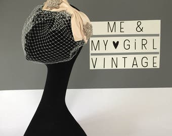 Bow Birdcage Veil, Bow Veil, Birdcage Veil, Birdcage Bow, Bow Fascinator, Wedding Birdcage, Bridal Birdcage, Veil With Bow, Vintage Bow