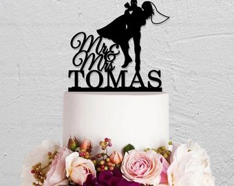 Wedding Cake Topper,Iron Man Cake Topper,Custom Cake Topper,Mr And Mrs Cake Topper,Hero Cake Topper,Any Name Cake Topper,Couple Topper