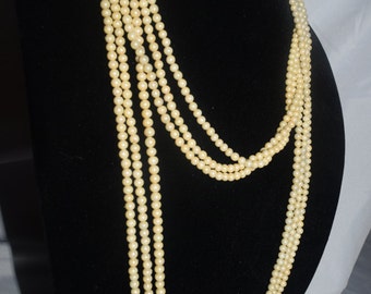 Long costume pearls | Etsy