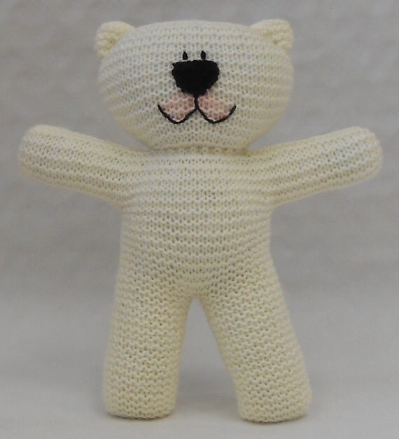 Easy To Knit Teddy Bear Pdf Pattern Suitable For Beginner Knitters With Illustrated Instructions 