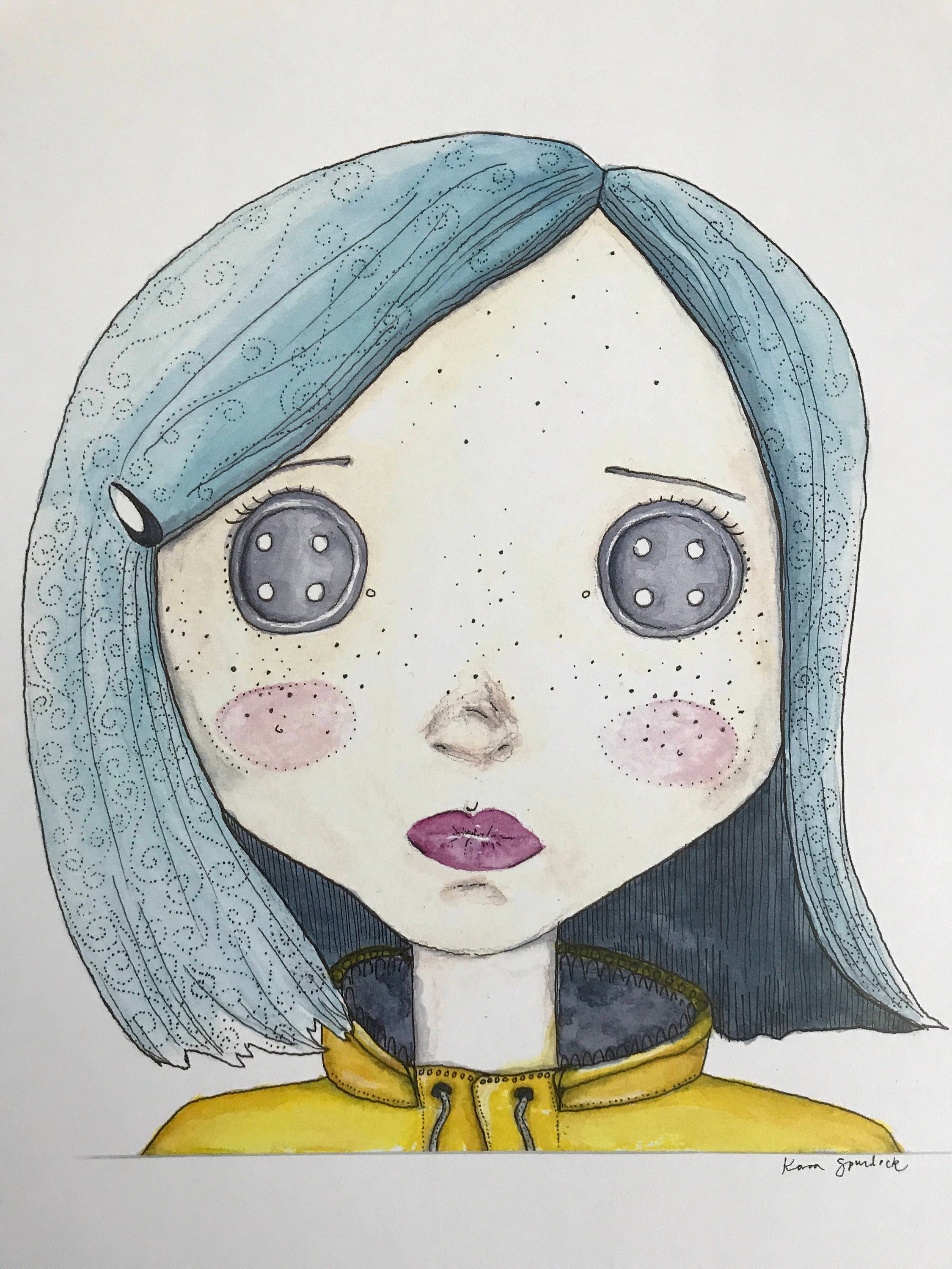 Coraline Painting. Print of Original Work. Print Acrylic