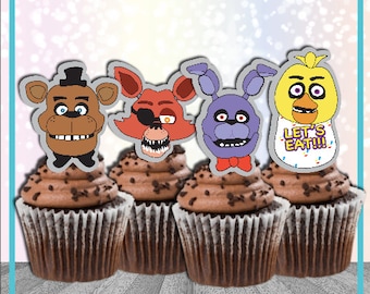 Five Nights at Freddy's Cupcake Toppers FNAF Birthday Printable