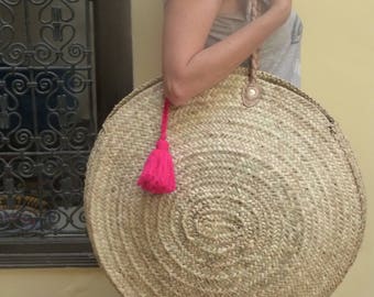 straw circular bag raffia bagsummer toteround basket
