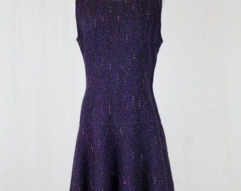 Vintage KORET of California 1950's Purple 100% WOOL Jumper DRESS New Condition M