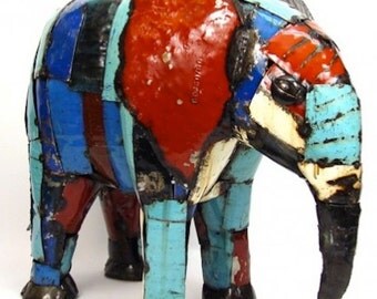 Recycled Metal Art- Elephant