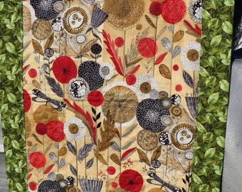 Wall Hanging of Flowers & Dragonflies