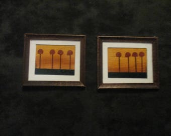 miniature paintings, dollhouse accesories