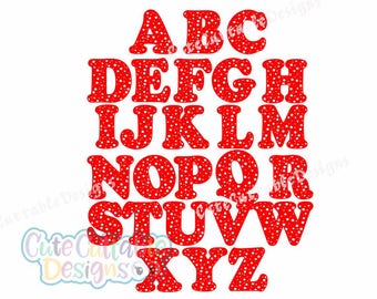 Dotted Monogram Font SVG Polka Dot Cut file in SVG, Eps and Dxf. Instant downlod vecotor font for craft cutters like Circut and Silhouette