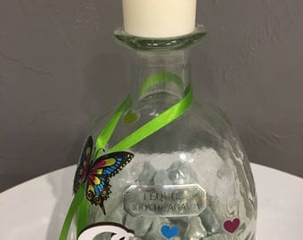 Beautiful Patron Bottle Candle Holder