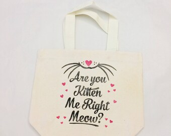 Are You Kitten Me Mini Tote Bag
