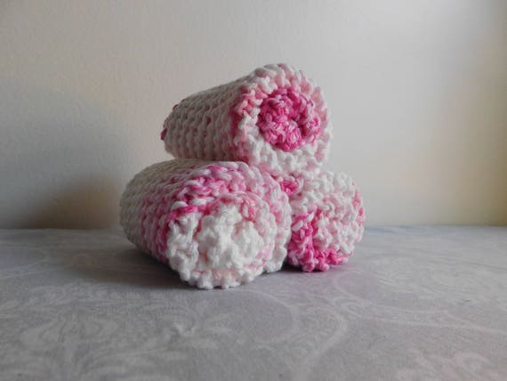 Pink Stripes Dishcloth Trio