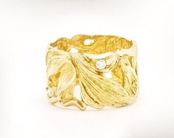 gold and diamond wedding band 14k gold wedding ring for women unique wedding ring - Gold Wedding Rings For Women gold and diamond wedding band 14k gold wedding ring for women unique wedding ring - Gold Wedding Rings For Women