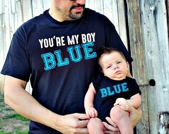 2 shirts funny You're my BOY BLUE ™ Old School Father Son combo retro shirt child tshirt daddy new dad child boy baby present FREE Shipping!
