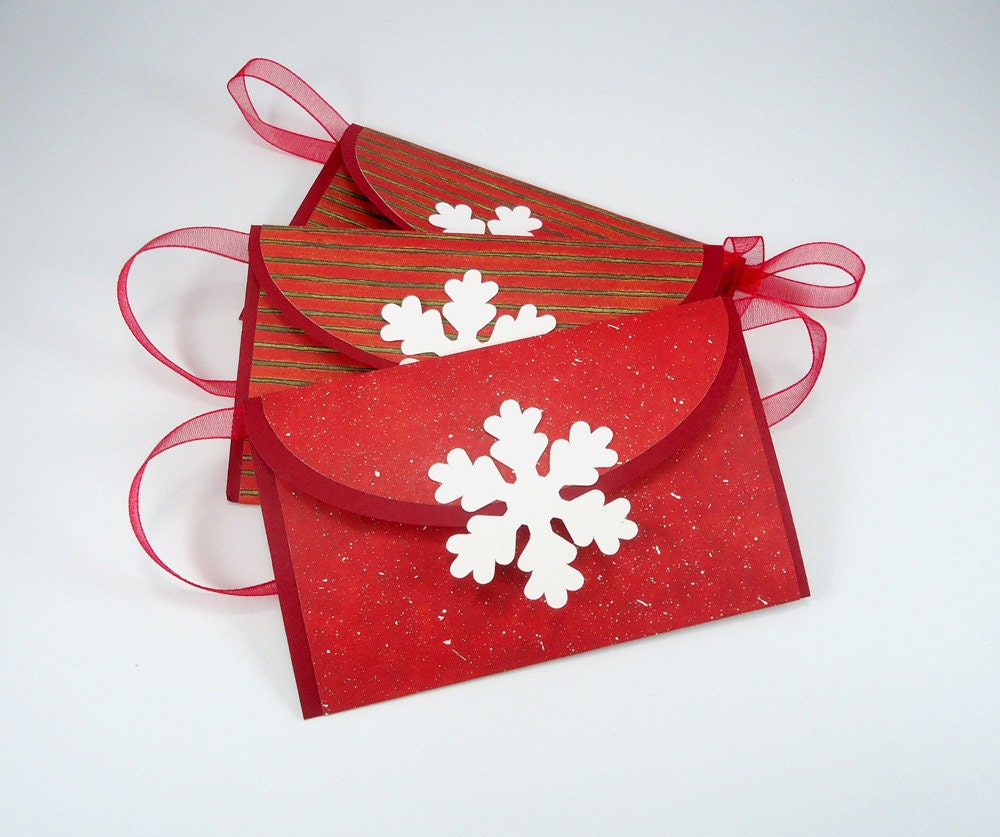 Christmas gift card holders set of 3 paper purse gift card