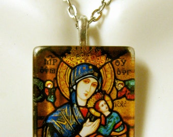 Our Lady of Perpetual Help pendant with chain - GP02-119
