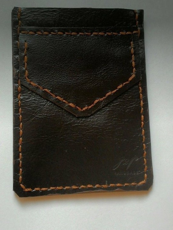 Leather Pocket protector brownhandmade