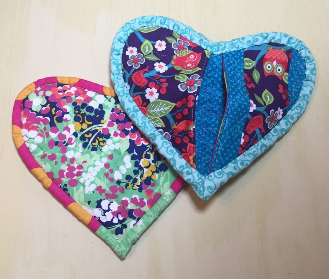 PATTERN for Quilted Heart Oven Mitt / Quilted Heart Hot Pad