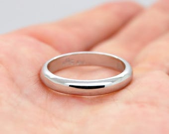 4mm Wedding Band - Solid Wedding Band - 14K Gold Solid Wedding Ring - 4 mm Wide Thick Wedding Band