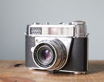 Vintage Kodak Retina Automatic I Camera with Reomar Lens and Original Leather Case