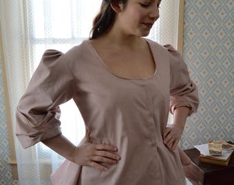 1750's Colonial Linen Jacket/Blouse