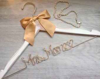 Bridal Shower Gift | Gift for Bride | Wedding Hanger | Shower Gift | Custom Dress Hanger | Wedding Dress | Bridesmaid | Unique Shower GIft