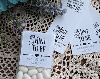 Mint To Be, CUSTOM Labels, Stickers, Mint, Favours, Favors, Wedding, Engagement, Weddings, Breath Mints, Mint to Be Label, Wedding Favours