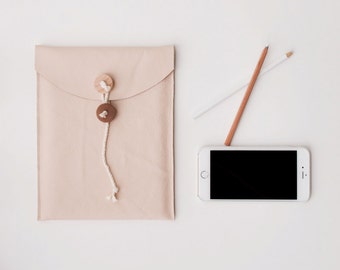 Blush Leather iPad Air Case / Minimalist Cover
