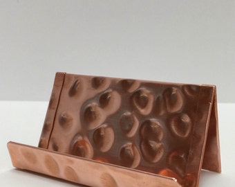 BCH1121 Raw Hammered Copper Business Card Holder