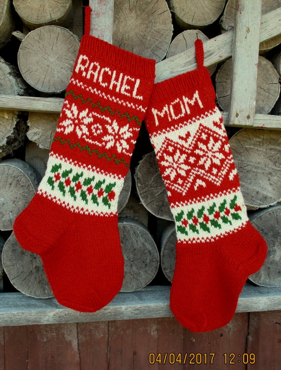 knit christmas stockings