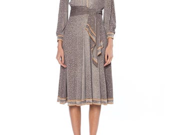 Leonard Custom 1970s Silk Jersey Dress Size: 0-2