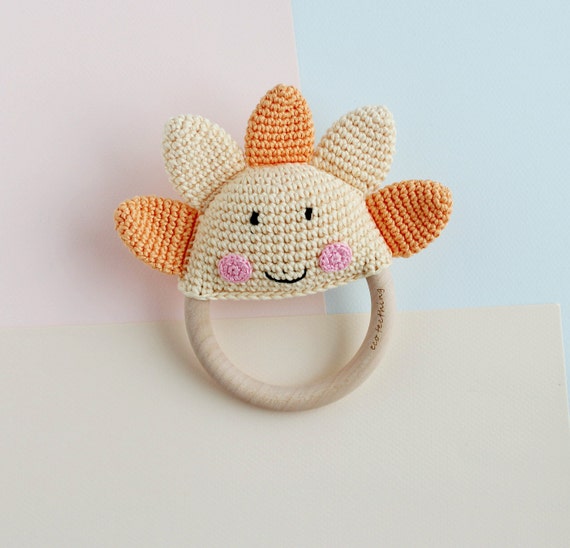 Sun Teething Toy Yellow Unisex Baby Gift Sunshine Toy Cute