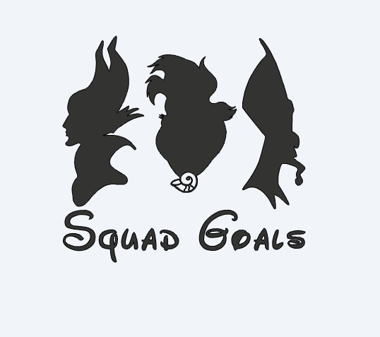 Download Disney Villain Squad Goals silhouette