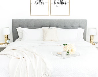 YOU PRINT PRINTABLE Wall Art - (2) 16X20 Jpegs, Better Together, Jack Johnson, Instant Download, Bedroom Decor, Music Lyrics
