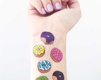 Mini Donut Temporary Tattoos