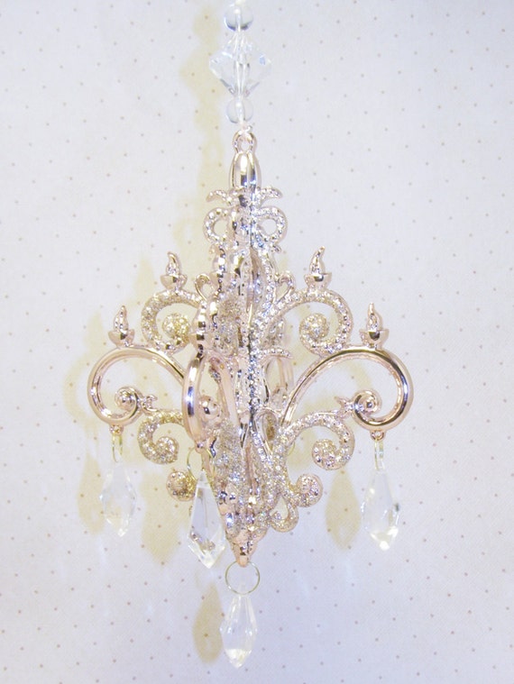 Pink Chandelier Rear View Mirror Beaded Vehicle by 24sevenjewelry