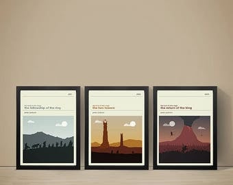 The Lord of the Rings Movie Posters - Set of Prints, Movie Poster, Movie Print, Film Poster, Film Print, Lord of the Rings Poster