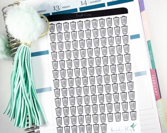 Trash Can Stickers | Garbage Day Sticker / Planner Garbage Trash Reminder for Erin Condren / Garbage Day Stickers / Trash Stickers