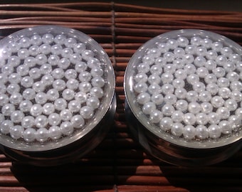Faux Pearl Plugs - 3/4, 7/8, 1", 1 1/8, 1 1/4, 1 3/8, 1 1/2, 1 5/8, 1 3/4, 1 7/8, 2"