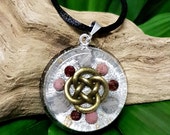 LOVE Orgone Pendant – Rose Quartz, Garnet and Rhodonite – Love, Romance, Heart Chakra Opening, Self-Love - Medium